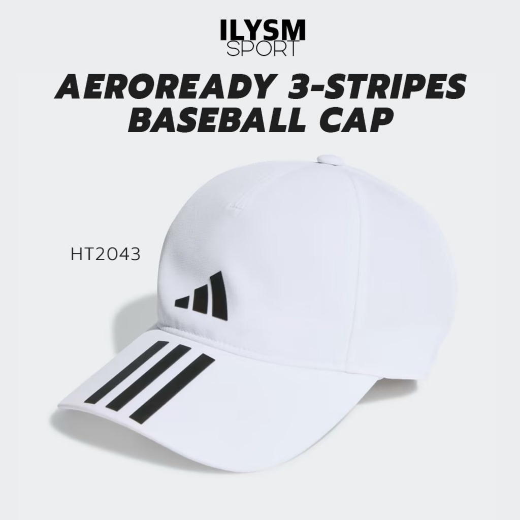 ADIDAS AEROREADY 3-STRIPES BASEBALL CAP (HT2043) หมวกวิ่ง กันแดด ลิขสิทธิ์แท้!!