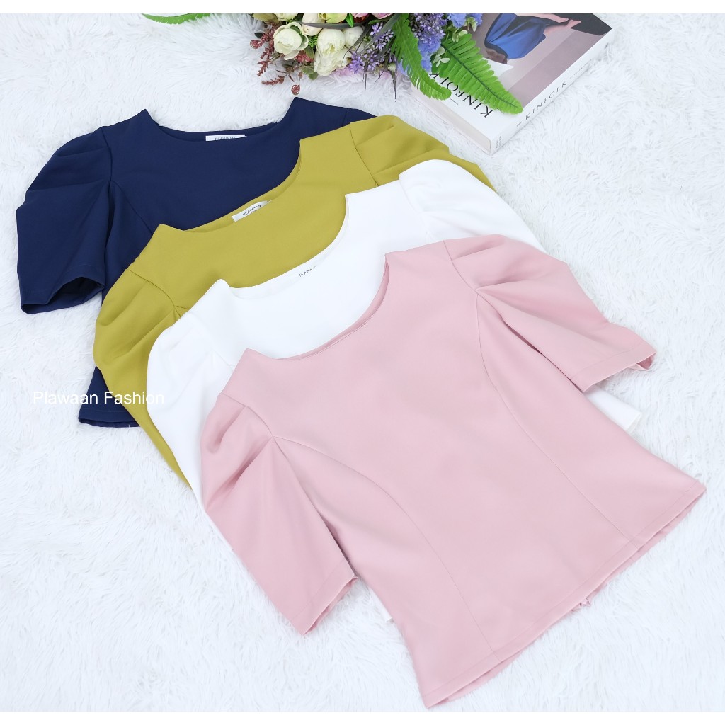 เสื้อคอกลมแขนจีบ รุ่น EB ED EE EF EG Ei