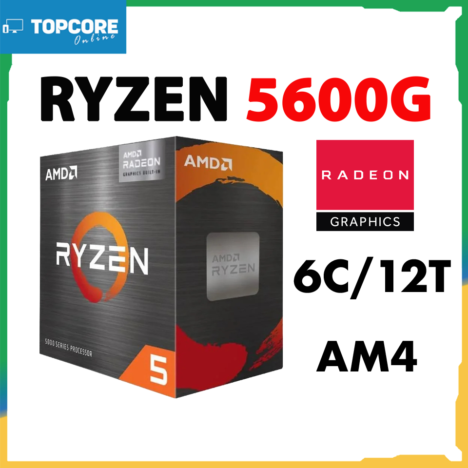 CPU ซีพียู AMD RYZEN 5 5600G 3.9 GHz AM4