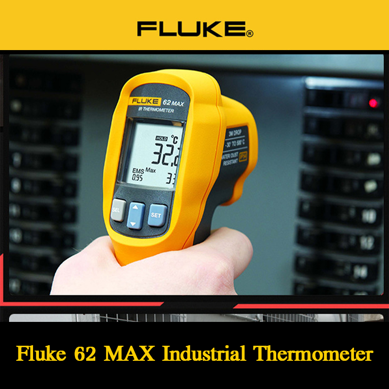 Fluke 62MAX /62MAX+/59E Industrial Thermometer เครื่องวัดอุณหภูมิปืนอินฟราเรด IR เลเซอร์ดิจิตอลสำหรับอุตสาหกรรม