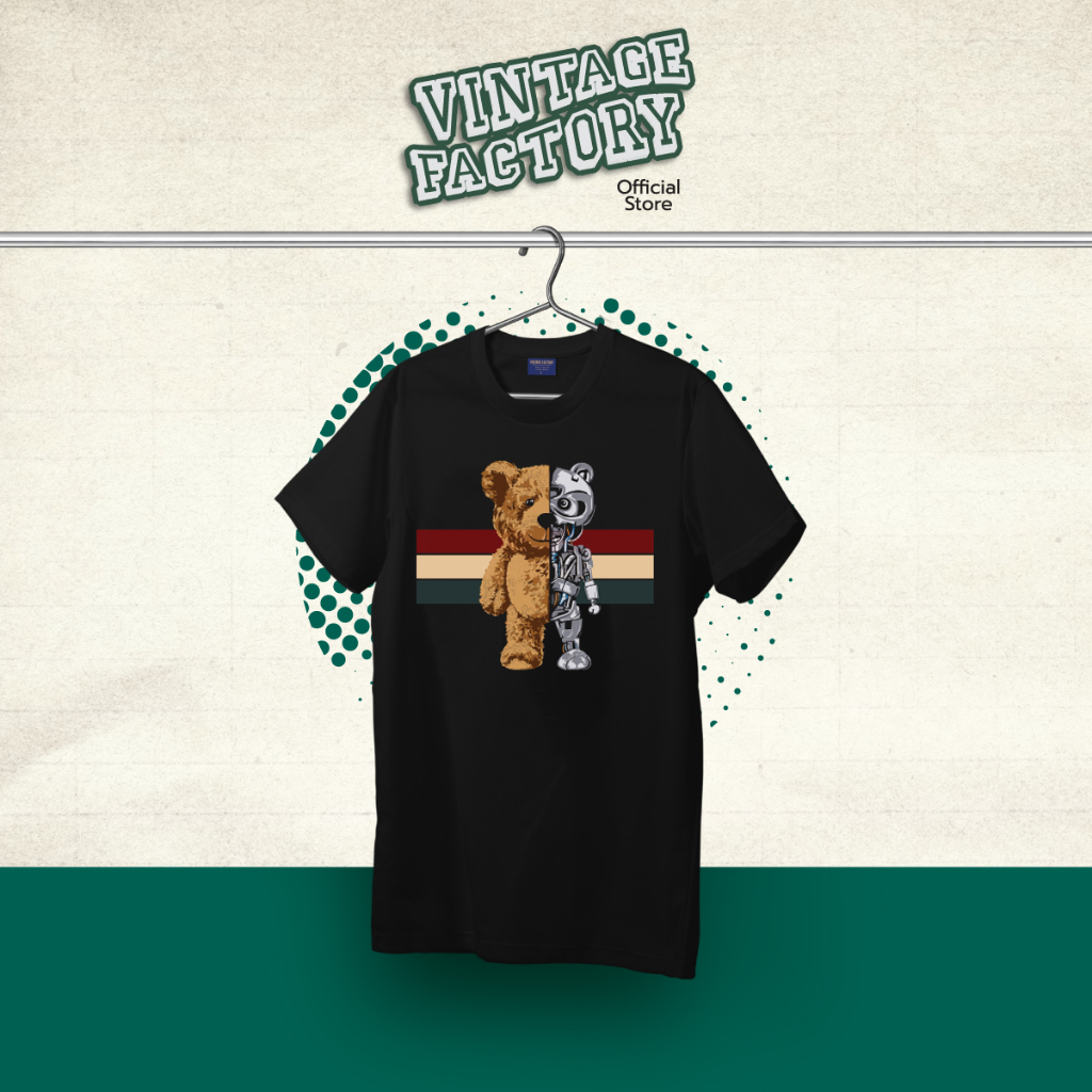 (พร้อมส่ง) เสื้อยืด ROBOT ACROSS - ผ้า Cotton100%