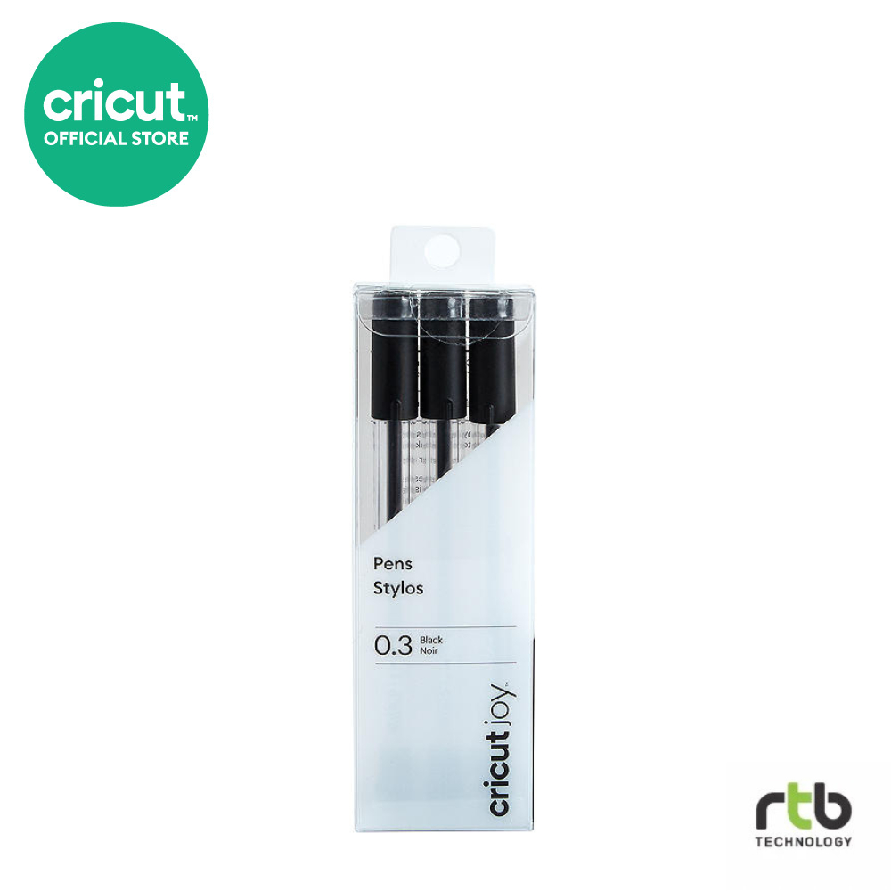 Cricut Joy Extra Fine Point Pen ขนาด 0.3 mm. 3 ด้าม (สีดำ)  ปากกาสำหรับเขียน ใช้กับเครื่อง Cricut Jo