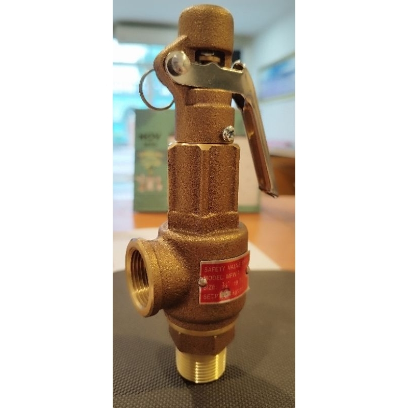 Safety relief valve bronze set pressure 10Bar screw BSPT  Size 1/2"-2" with lever ,no lever