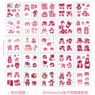 สติกเกอร์ PVC ลายการ์ตูนน่ารัก สําหรับติดตกแต่ง จํานวน 25 ชิ้น