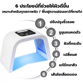 เครื่องสปาแสงบำบัด เครื่องฉายแสง LED 7 สี บำรุงผิวหน้า สำห ผลิตภัณฑ์ดูแลผิว