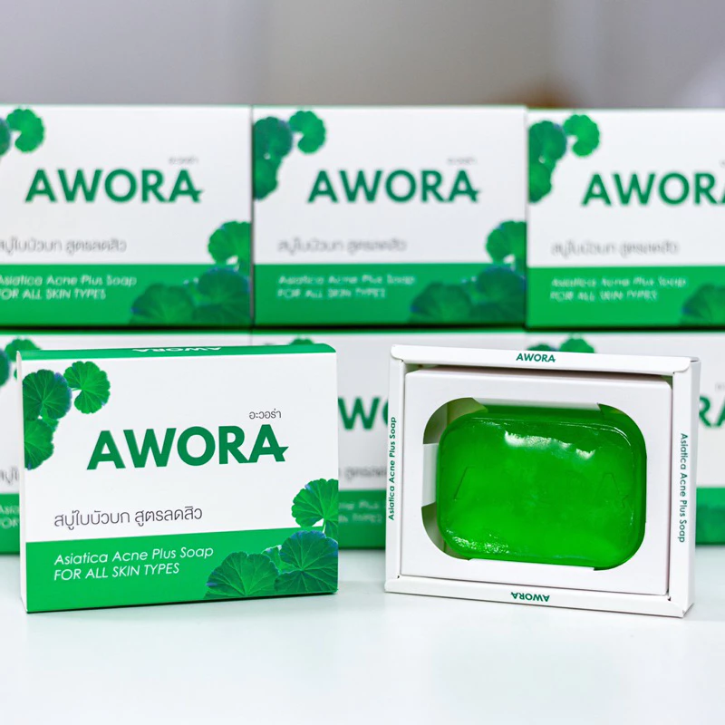 สบู่อะวอร่า สบู่ใบบัวบก 80g แพ็ก 3 ก้อน thumbnail 3