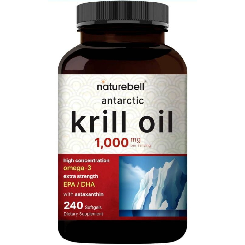 💥พร้อมส่ง💥Antarctic Krill Oil 1000mg, 240 Softgels