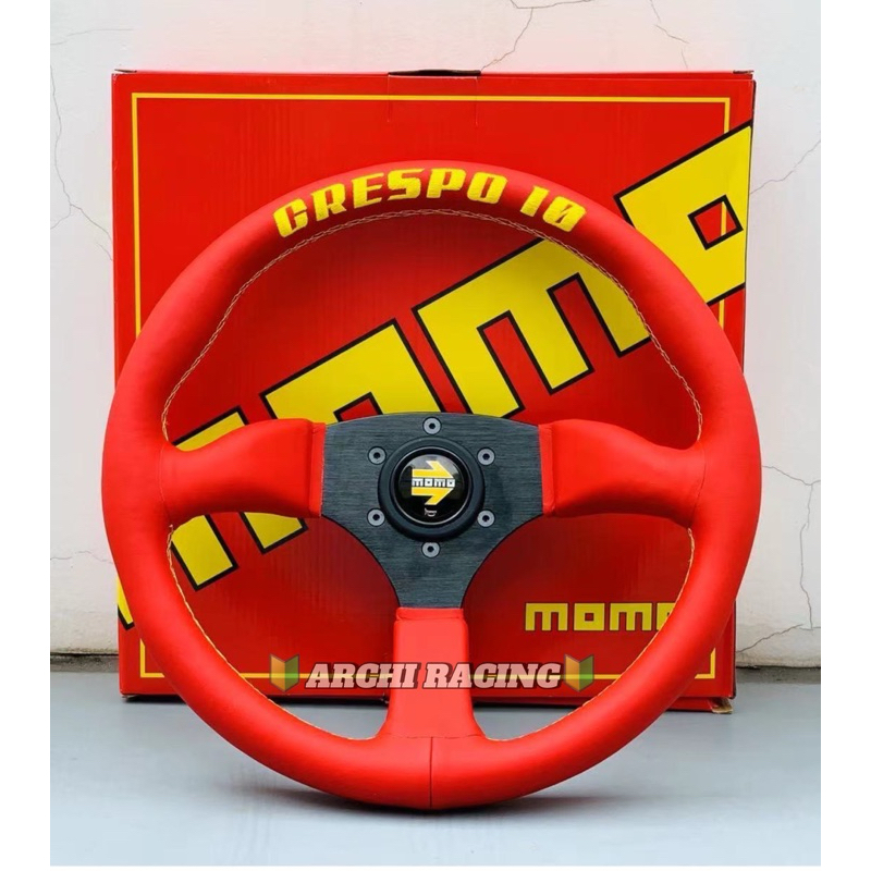 พวงมาลัย MOMO หนังแดง GRESPO10