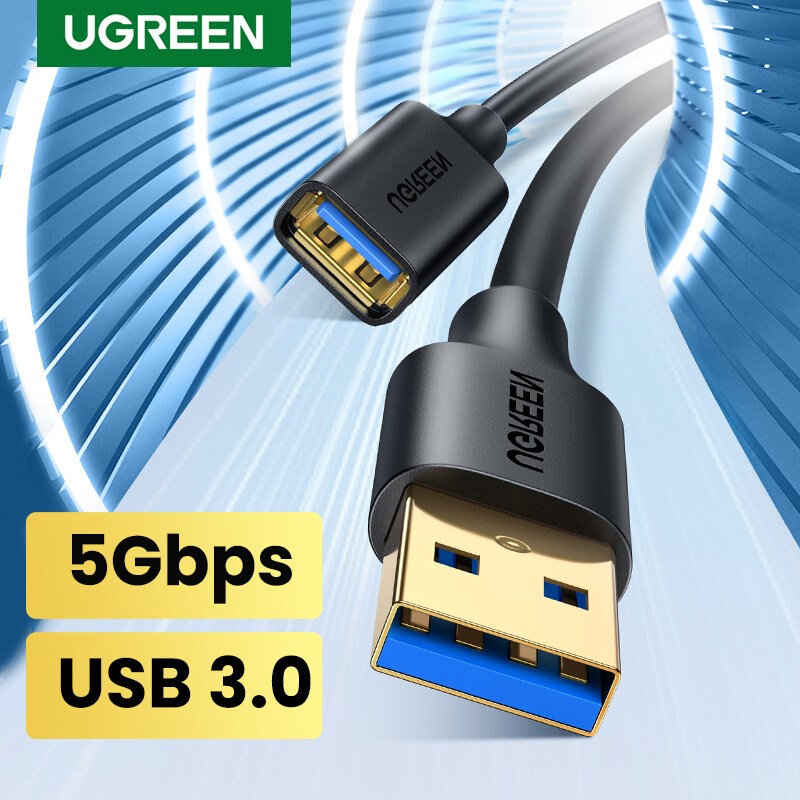 UGREEN US129 สายต่อขยาย USB 3.0 Type A ตัวผู้ เป็น ตัวเมีย 5Gbps Male to Female Data Cable Extender