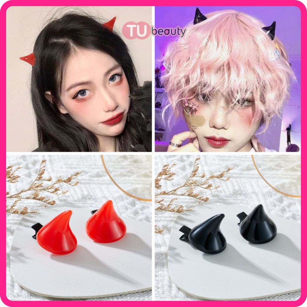 กิ๊บติดผม กิ๊บเขา เขาปีศาจ ติดง่าย 1 คู่