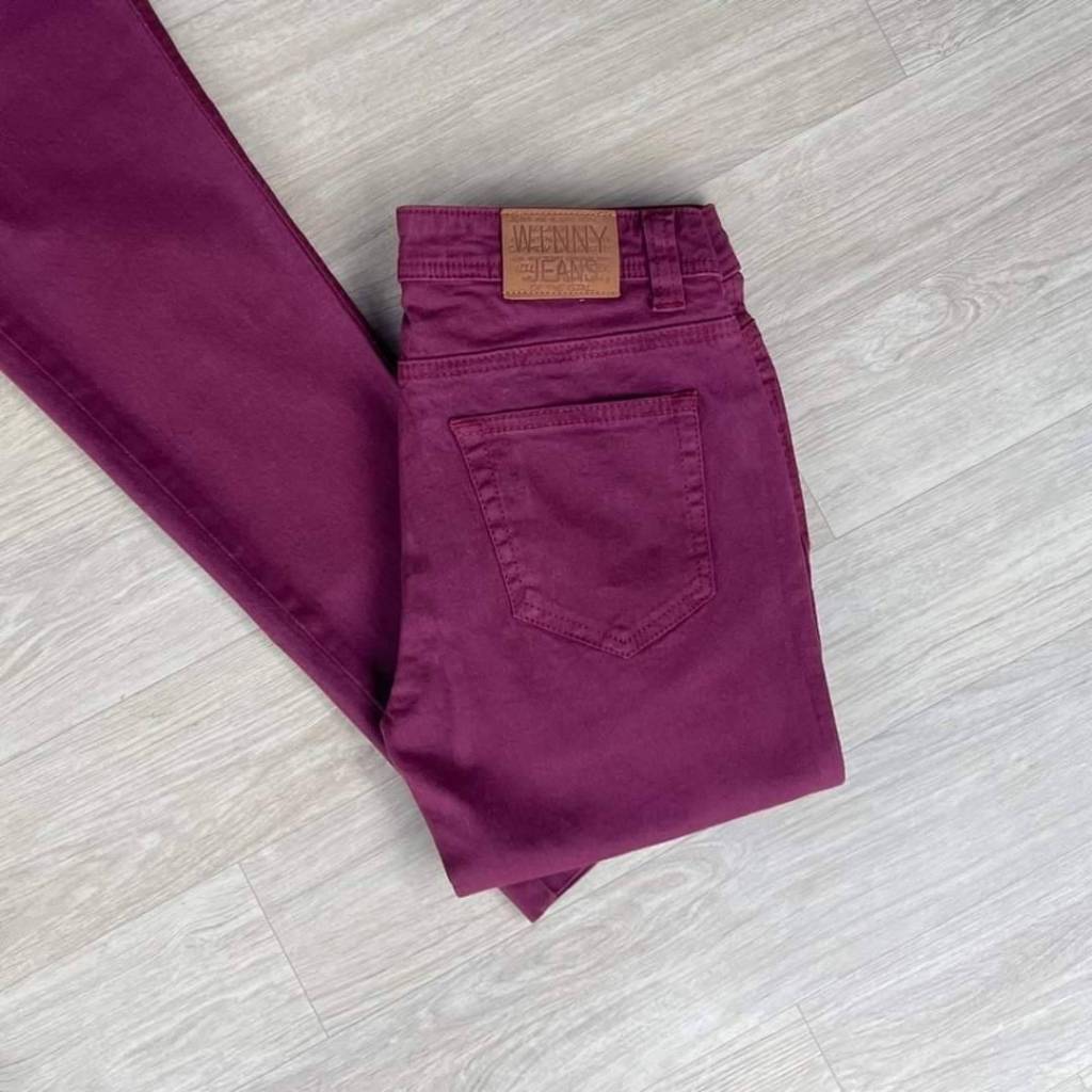 Winny Jeans กางเกงขายาว 6 ส่วน สีเลือดหมู ผ้าบาง ของแท้ 1000% ราคา ถูกที่สุด ดีลบีเคเค แกลเลอรีภาพที่ 4