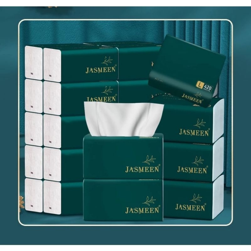 #กระดาษทิชชู่JASMEEN👍1แพค👍420แผ่น