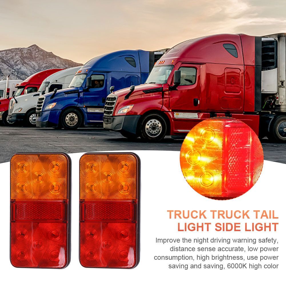 ไฟท้าย (LED 10) 12V/24V, 12-80V ไฟสัญญาณ ไฟเลี้ยว ไฟเบรกหลัง สำหรับรถบรรทุกรถพ่วงคาราวาน (รหัส : 08) - รูปที่ 4