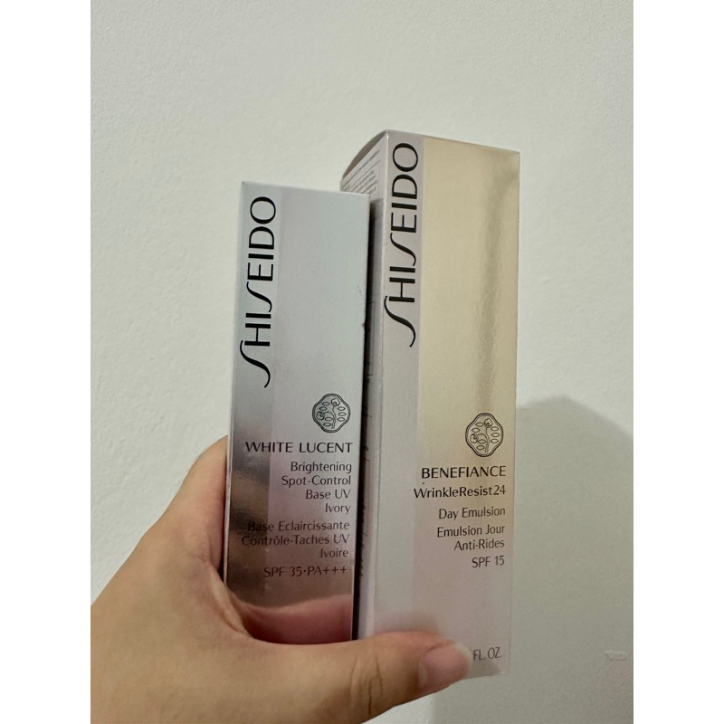 shiseido white lucent& shiseido benefiance ขายแพ็คคู่