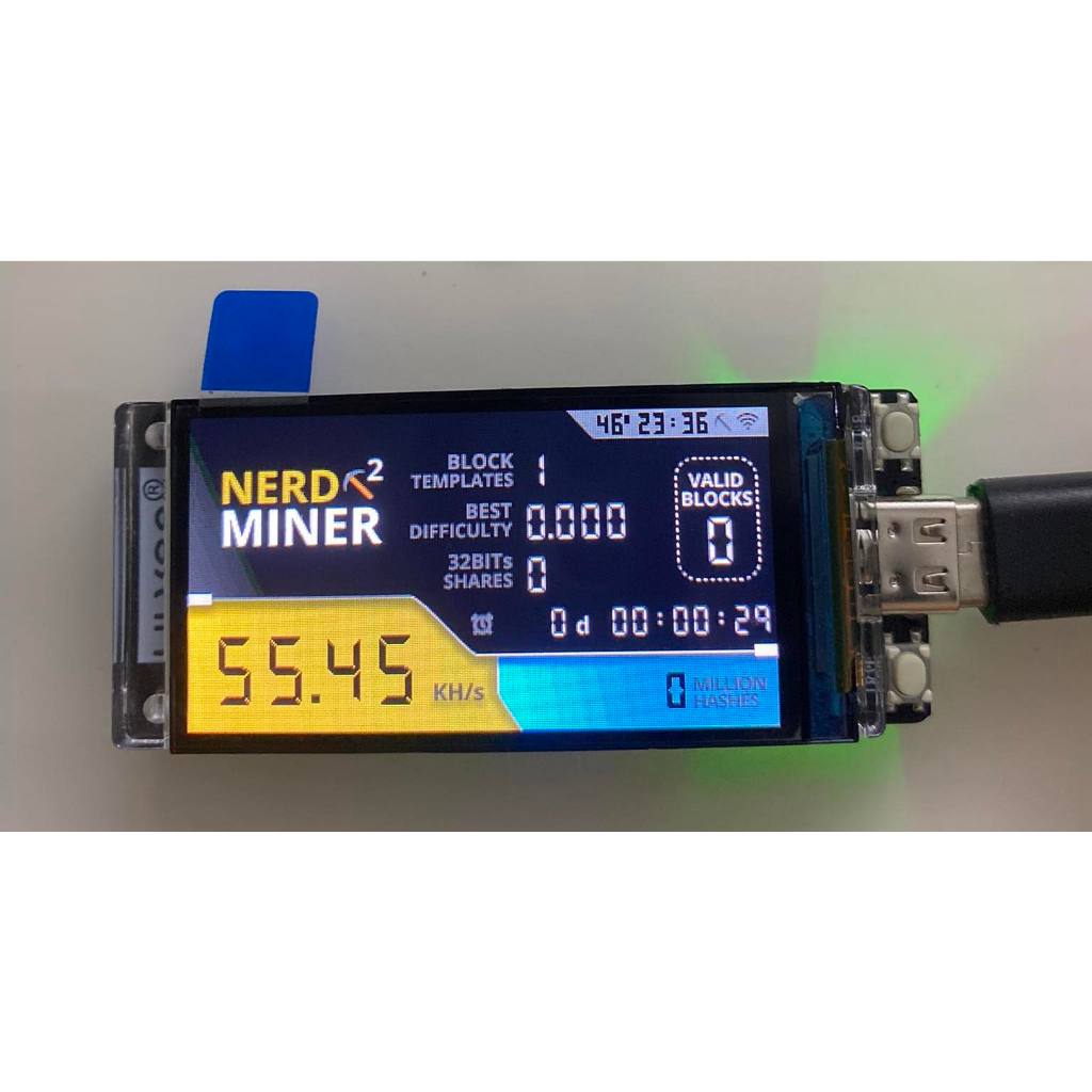 NERD MINER v2 Lilygo® T-display-s3 ESP32-S3 โมดูลบอร์ดทดลอง ไร้สาย บลูทูธ 5.0 ST7789 หน้าจอ LCD 1.9 นิ้ว 170*320