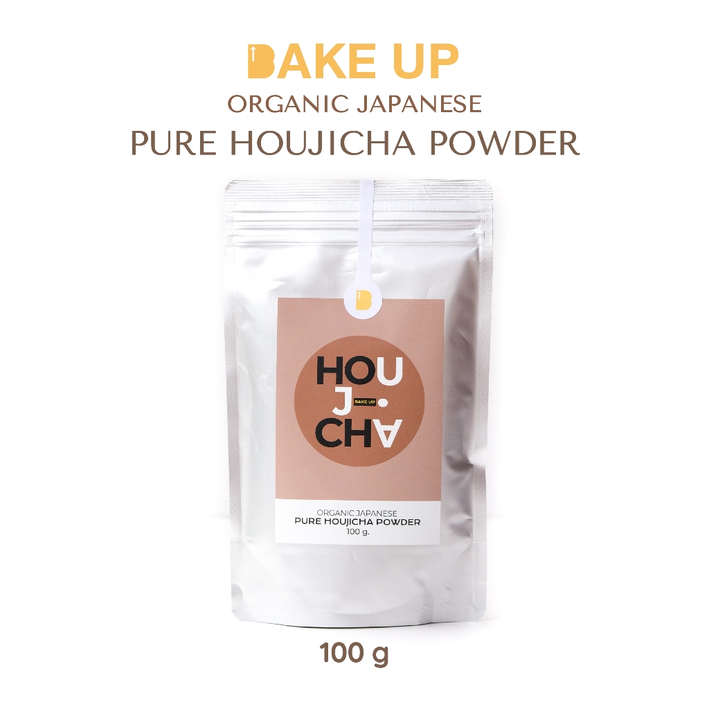 โฮจิฉะ ผงชาเขียวคั่ว ผงชาโฮจิฉะ พรีเมียม Houjicha Powder 100 g. | BAKE UP