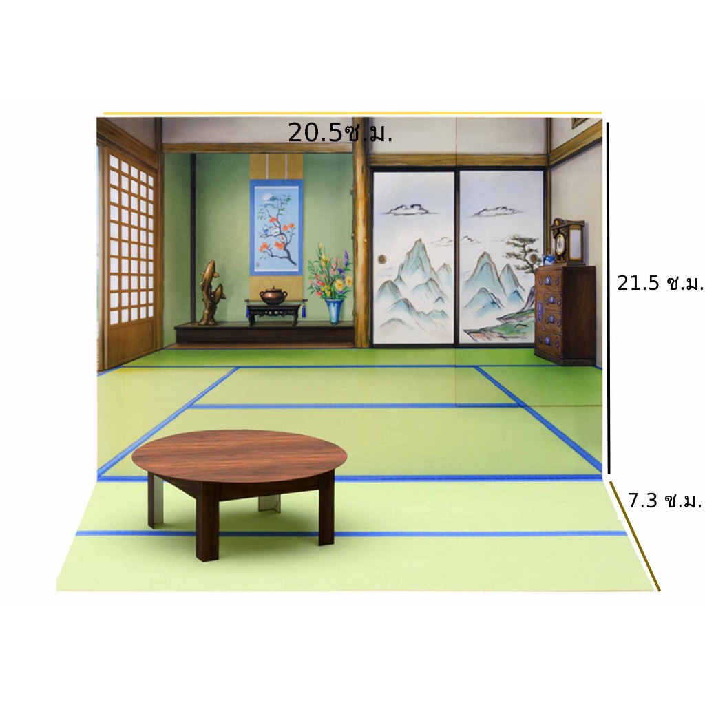 โมเดลกระดาษ diorama tatami ห้องญี่ปุ่นน่ารักมาก