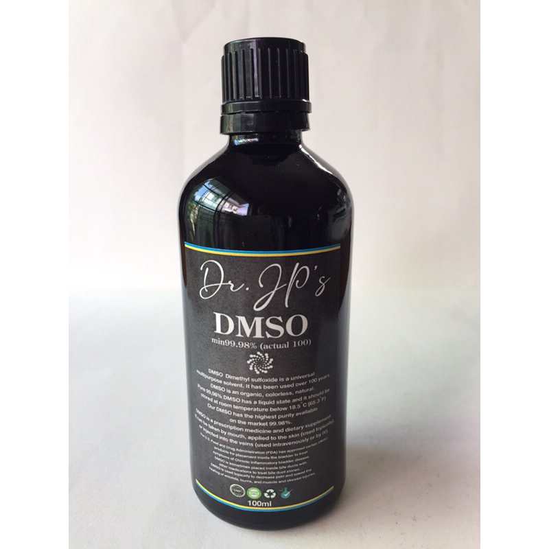 DMSO DIMETHYL SULFOXIDE ขวดเล็ก จุกหยด ช่วย ยืดอายุ ซ่อมเเซม DNA 100ml.(ผสมกับน้ำแร่ Silver)