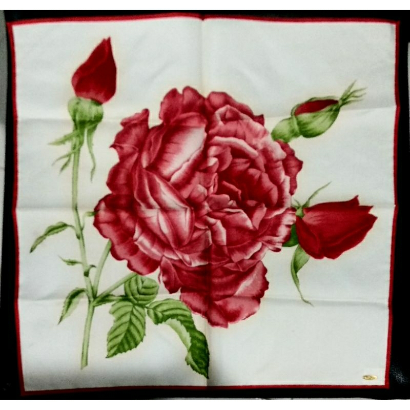 ผ้าเช็ดหน้า Jim Thomson ลายดอกกุหลาบ