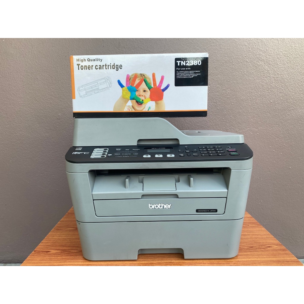 ปริ้นเตอร์ Brother MFC-L2700D + TN2380หมึกใหม่  Printer Copy Scan จบในเครื่องเดียว รับประกัน 3เดือน พร้อมส่ง มือสอง