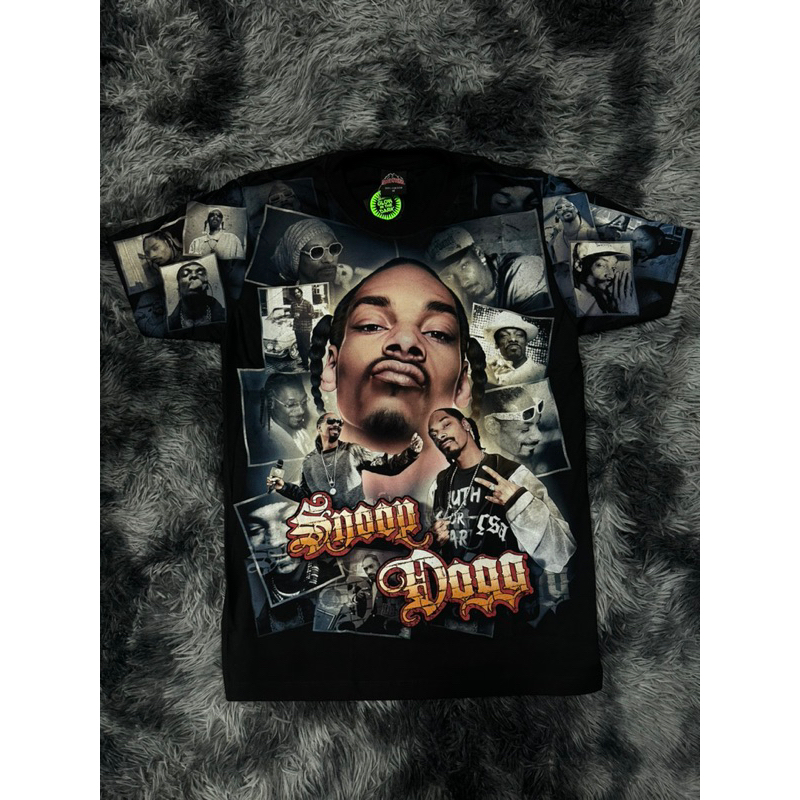เสื้อยืดOVP Snoop Dogg เรืองแสงป้ายRockTrees ผ้าคอตตอน 100