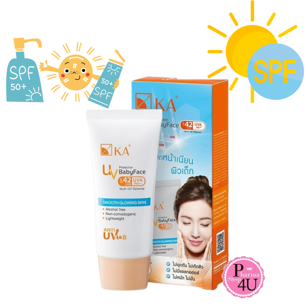 30 กรัม KA UV PROTECTION BABYFACE SPF42 PA+++ สีเนื้อ #7632