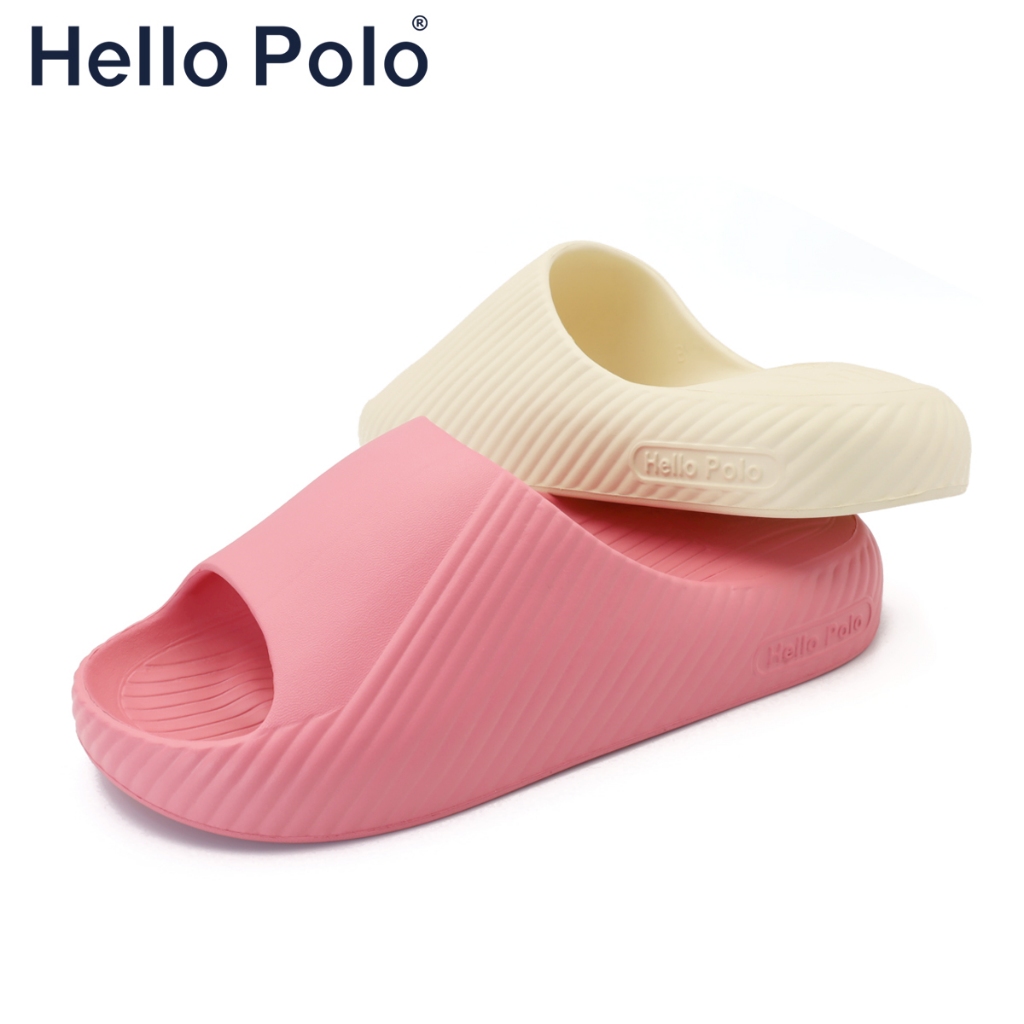 Hello Polo รองเท้าแตะผู้หญิง รองเท้าน่ารัก รองเท้านิ่มเหมือนเหยียบขี้ 4cm พื้นหนา กันลื่น ลายอุ้งเท้าแมว HP8014