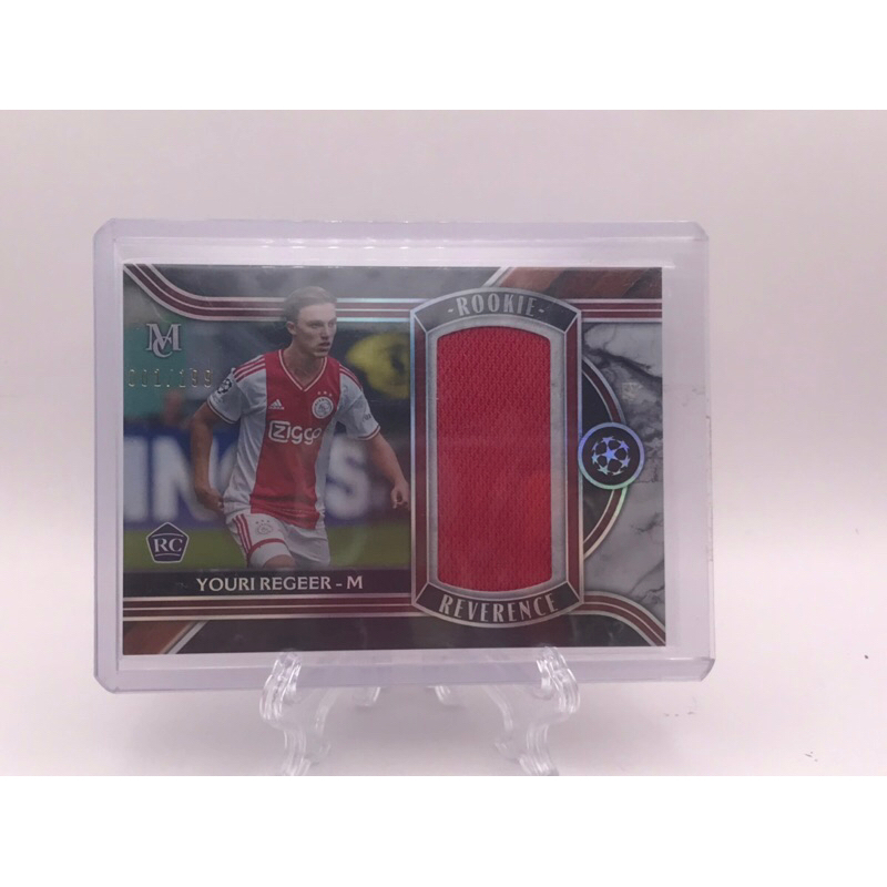 การ์ดนักฟุตบอล 2022-23 Topps UCL Museum Collection Youri Regeer RC Rookie Reverence Relic 1/199