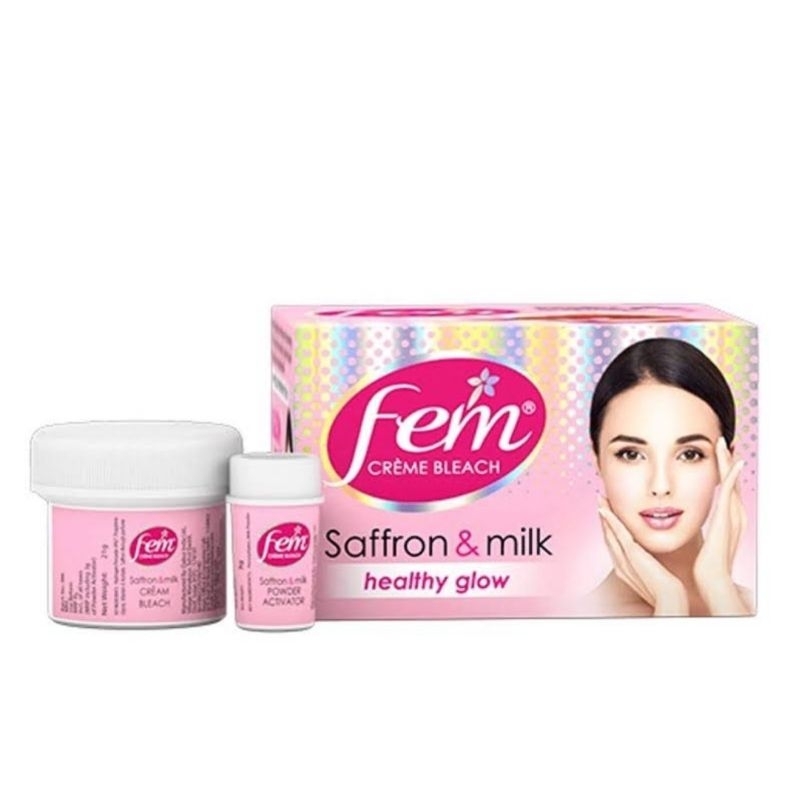 Fem ครีมฟอกสีเพื่อผิวเปล่งประกาย original product from india cream bleach for skin glowing for all types of skincare