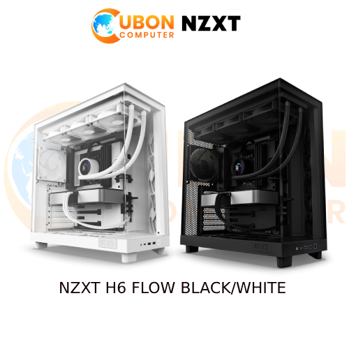 CASE (เคส) NZXT H6 FLOW BLACK/WHITE