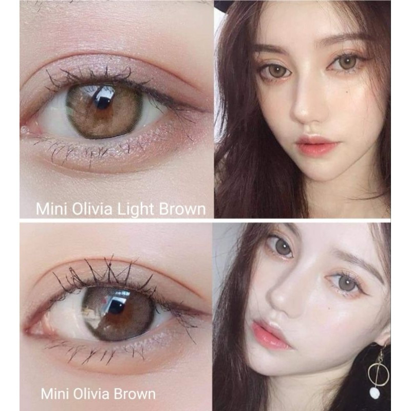 คอนแทคเลนส์ Kitty Kawaii Mini olivia brown ✨mini olivia light brown คอนแทคเลนส์กรองแสง✨
