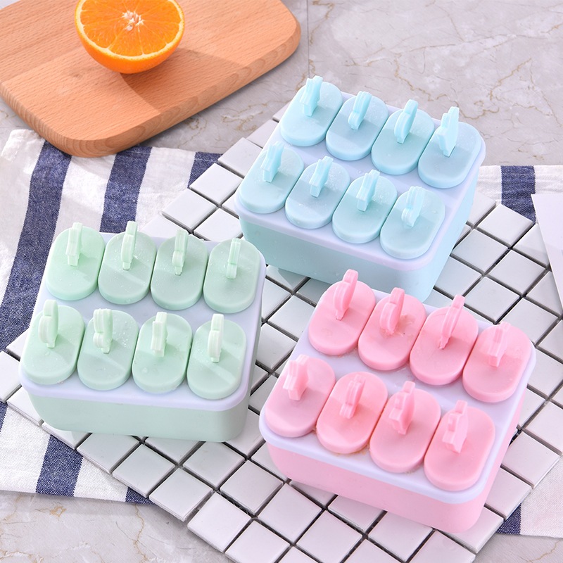 ghaohes.home แม่พิมพ์ไอติม 8 แท่ง แม่พิมพ์ไอศครีม DIY