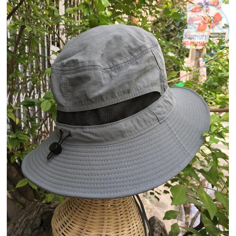 หมวกปีก Outdoor สีกรม รูปที่ 5