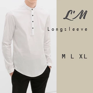 [เหลือ157฿ใส่โค้ดMAYINC30] 11 สี รุ่นกระดุม 1 เม็ด !!! เกาหลีฝุดๆ เสื้อเชิ้ตผู้ชาย คอจีนแขนยาว