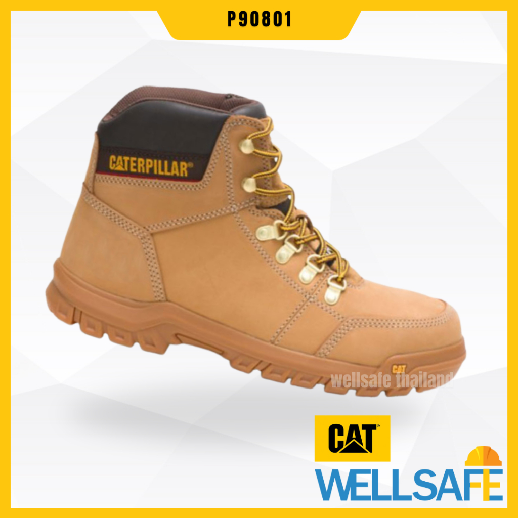 [DDX10MAYW5 ลด 10%] CATERPILLAR รองเท้าเซฟตี้ CAT หุ้มข้อ หัวเหล็ก พื้น Cement รุ่น Outline p90801