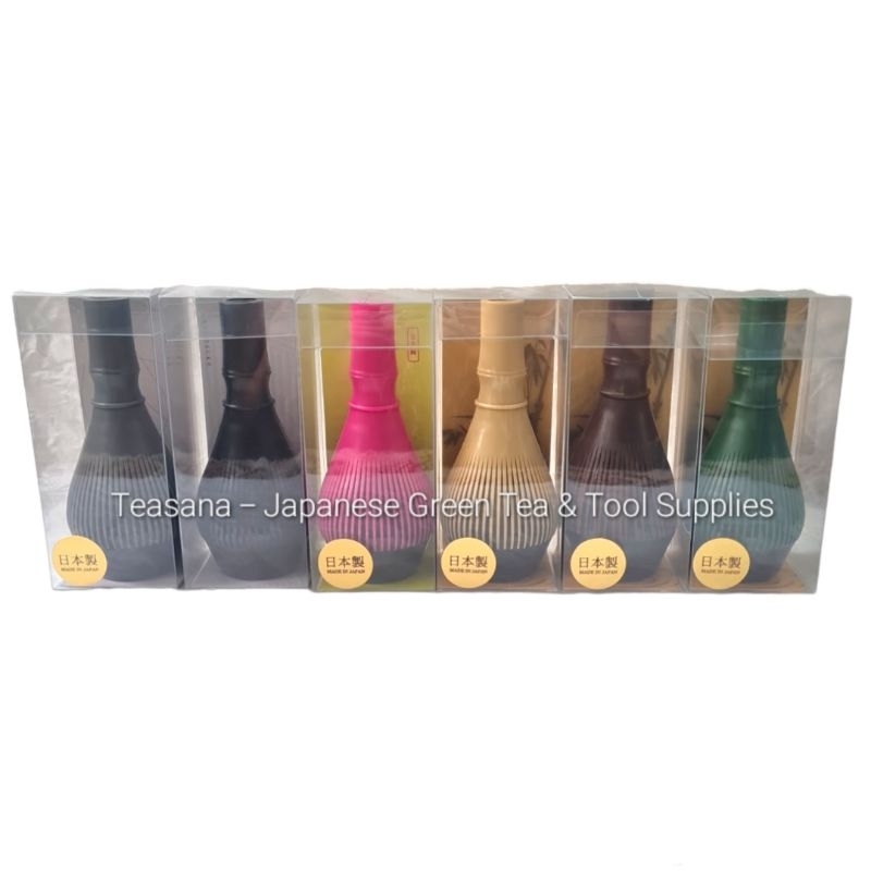 แปรงชงชา เรซิ่น chasen resin พลาสติก สีดำ พร้อม ถ้วยชาปากเท เป็น เซ็ตชงชา