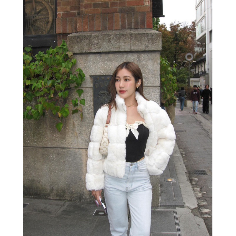 Jk824 Jacket Bubble Fur แจ็คเก็ตขนนุ่ม