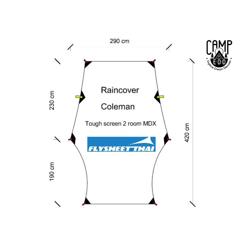 (พร้อมส่ง )Raincover coleman tough screen 2 room MDX