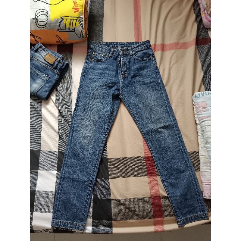 กางเกงยีนส์no7ขายาวมือ2!!ทรงสวยมากไซร์L สภาพดี