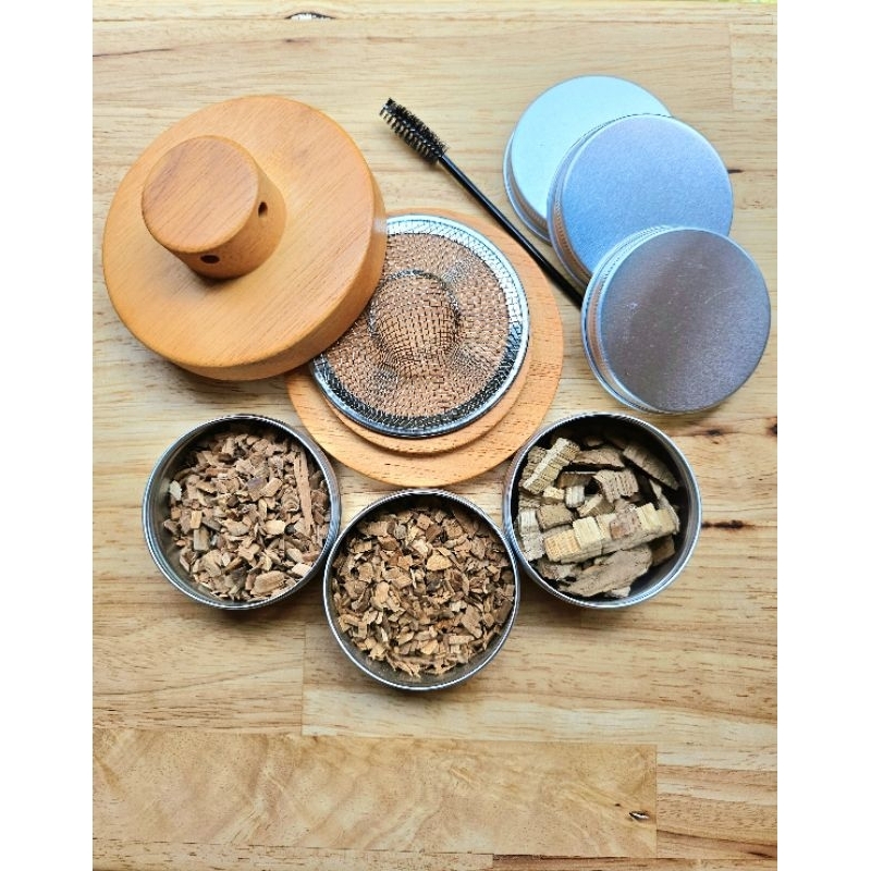 ชุดไม้รมควันค็อกเทลและอาหาร Smoke Cocktail & Food 🍸☕️🌬