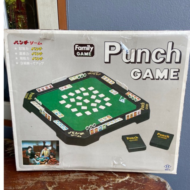 1975 Punch Game Family Board Game บอร์ดเกมเก่าวินเทจญี่ปุ่น บอร์ดเกมจับคู่ ไพ่นกกระจอก