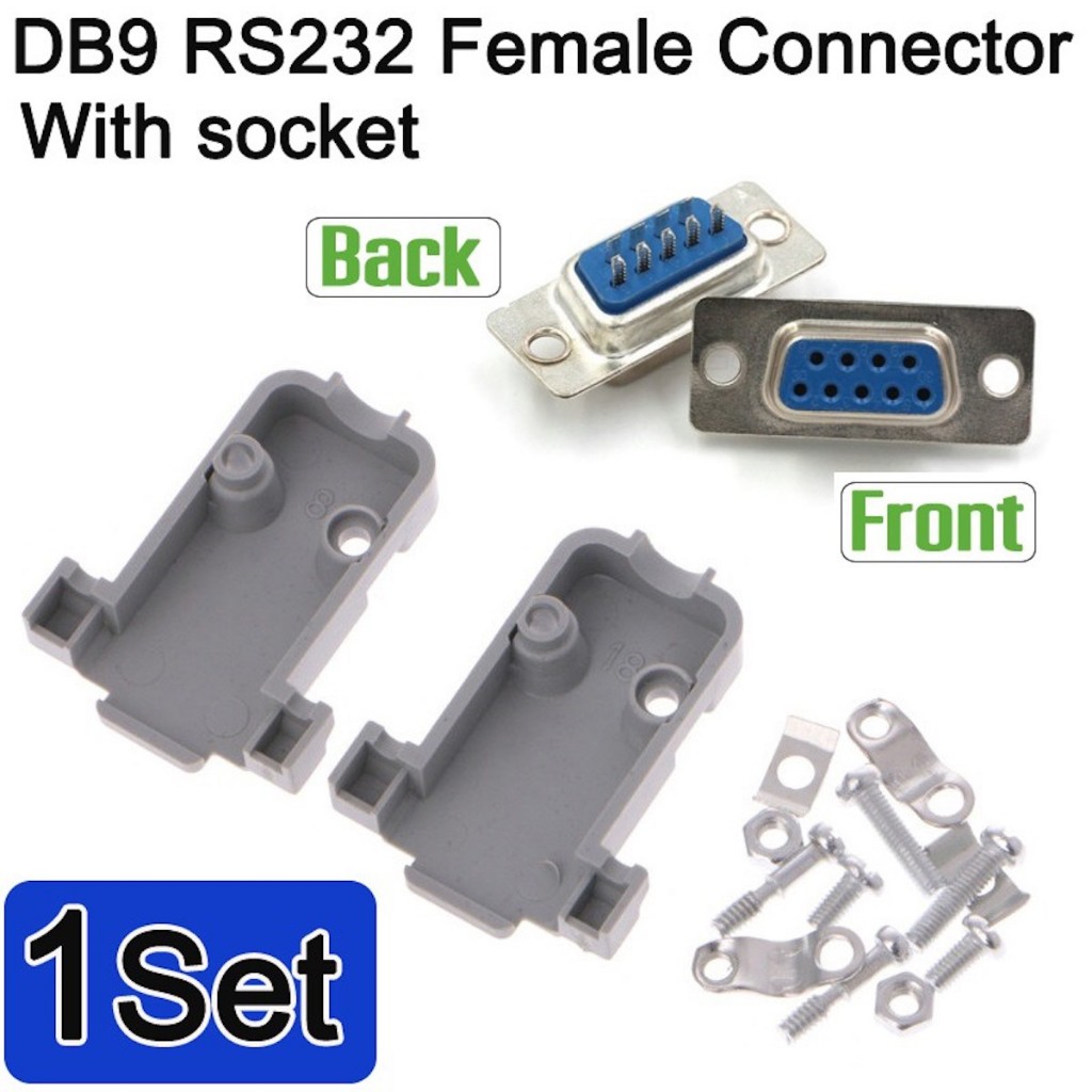 ชุดหัวประกอบ DB-9 DB9 RS232 Male Female Connector with socket D-Sub 9 pin PCB Connector