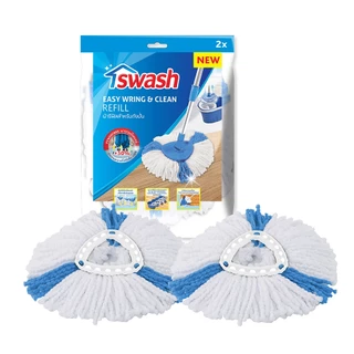 สวอช อะไหล่ผ้าม็อบ สำหรับถังปั่น ผ้ารีฟิล (2ชิ้น) SWASH TORNADO MOP REFILL 2 PCS.