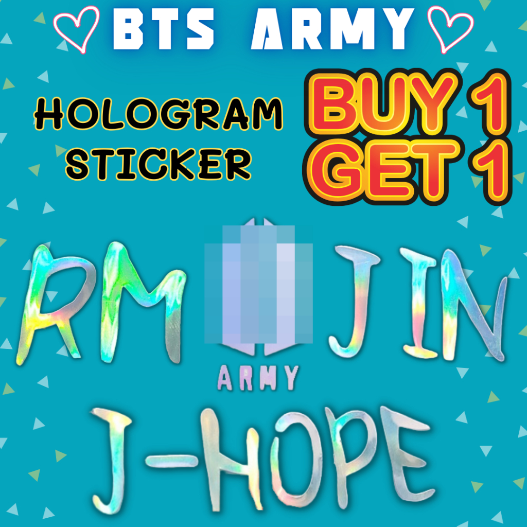 1 FREE 1 สติ๊กเกอร์โฮโลแกรม BTS บังทัน