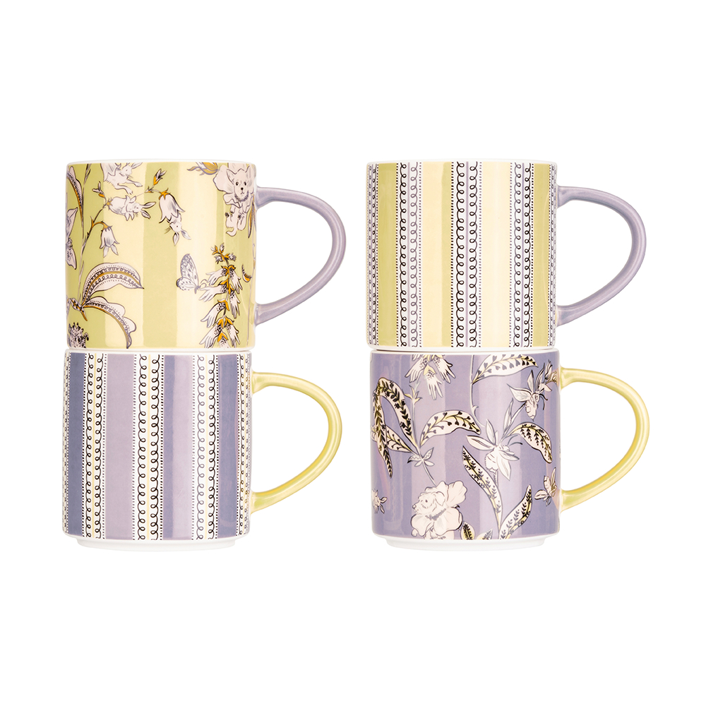 Cath Kidston WISTERIA 4PK STACKING MUGS  Wisteria Multi