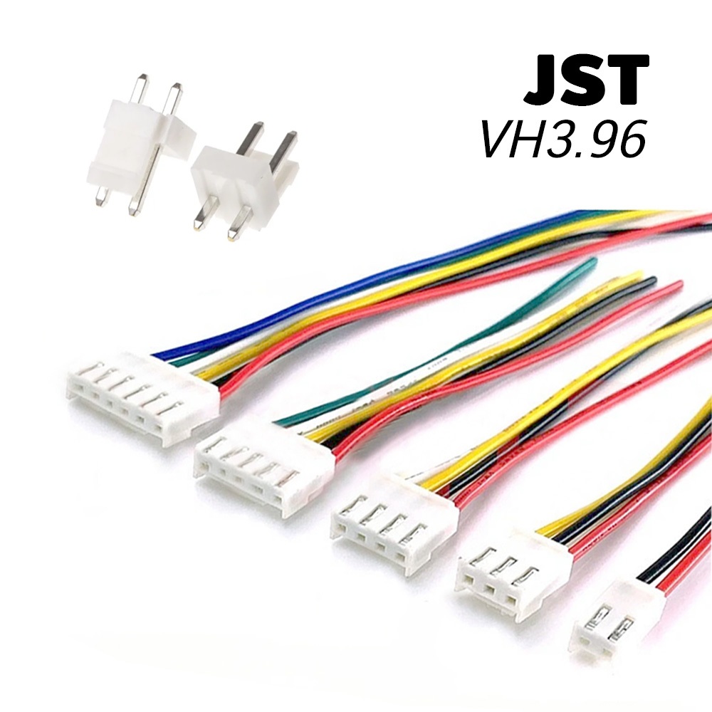 JST VH3.96 สายเชื่อมต่อหัวตัวผู้ ตัวเมีย 2/3/4/5/6/7/8/9/10P male female socket Connector Wire AW right angle