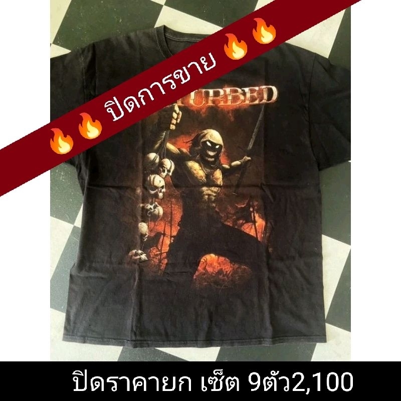 Disturbed เสื้อวงลิขสิทธิแท้ ป้าย hanes®