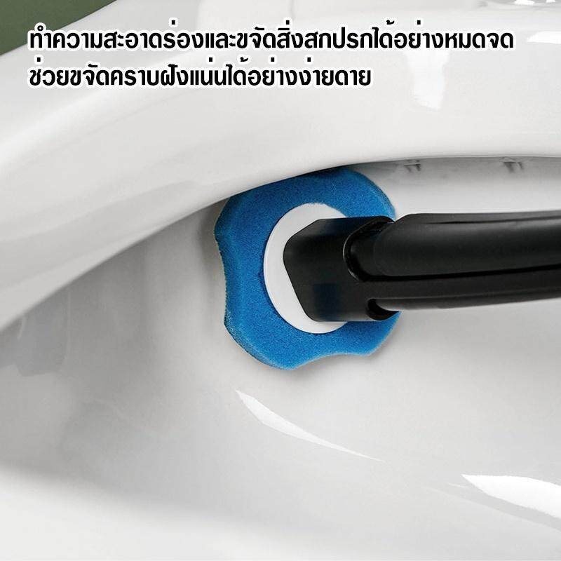 แปรงขัดชักโครก ที่ขัดห้องน้ำ แบบใช้แล้วทิ้ง เปลี่ยนหัวได้ พร้อมแผ่นน้ำยาในตัว  ลดกลิ่น สิ่งสกปรก ราคา ถูกที่สุด ดีลบีเคเค แกลเลอรีภาพที่ 5