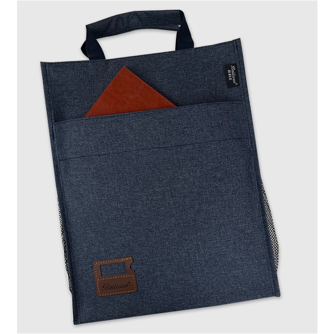 กระเป๋าเอกสาร a4 มีซิป(ด้านข้าง-ช่องกลาง) มีตีนตุ๊กแก(ช่องกลาง)