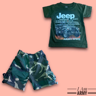 กางเกงขาสั่นกระเป๋าข้างเด็ก#กางเกงทหารขาสั่นเด็ก